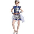 thumbnail image 3 of Girls Dance Sparkly Dance Sleeveless Top and Pants Set Girls Disco Outfit Street Dance Outerwear 9-10 Years, 3 of 4