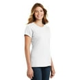 thumbnail image 4 of Port & Co Adult Female Women Plain Short Sleeves T-Shirt White 3X-Large, 4 of 6