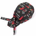 thumbnail image 1 of Men Women Chefs Hat Cap Kitchen Catering Skull Cap Ribbon Cap Turban, 1 of 3