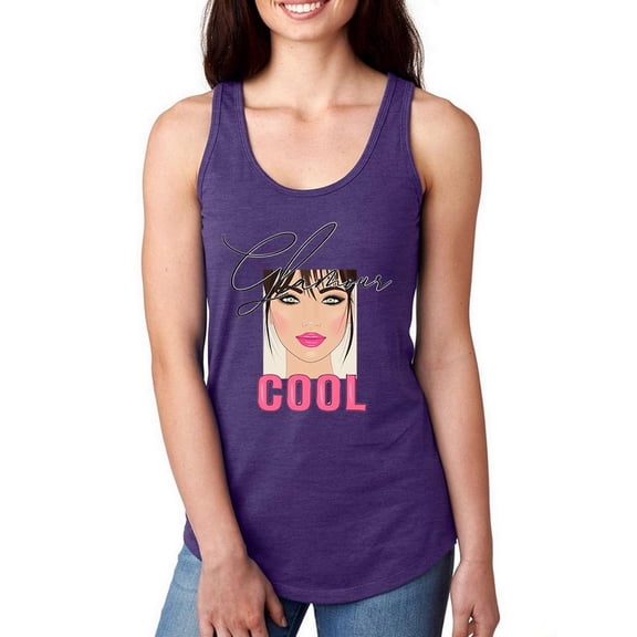 Glamour Cool Girl Art Racerback Tank Women -Image by Shutterstock, Female Large