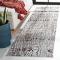 thumbnail image 2 of SAFAVIEH Winston Amelia Abstract Polyester Runner Rug, Grey/Beige, 2'2" x 8', 2 of 8