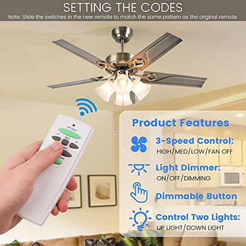Eogifee Ceiling Fan Remote Control 