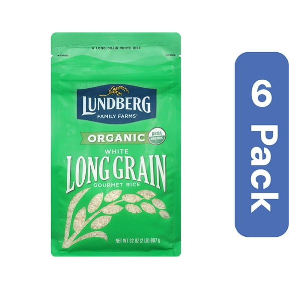 Lundberg Organic Long Grain White Rice 32 oz (Pack Of 6)