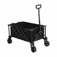 thumbnail image 4 of ENYOPRO Foldable Four-Wheel Wagon, Portable Wagon with All-Terrain Wheels & an adjustable handle, Utility Wagon for Outdoor, Shopping, Camping, Black, 4 of 8