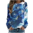 thumbnail image 1 of Camisas Para Mujer Camisetas de Gran Tamaño Manga Larga Estampado de Moda Camiseta Suelta Blusa Cuello Redondo Tops Casuales Odeerbi  ODB134197, 1 of 5