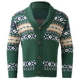 thumbnail image 4 of Akiihool Cardigan for Men Sweater Men's Shawl Collar Cardigans Slim Fit Button Down Knitted Cardigan Sweater (Green,XXL), 4 of 5