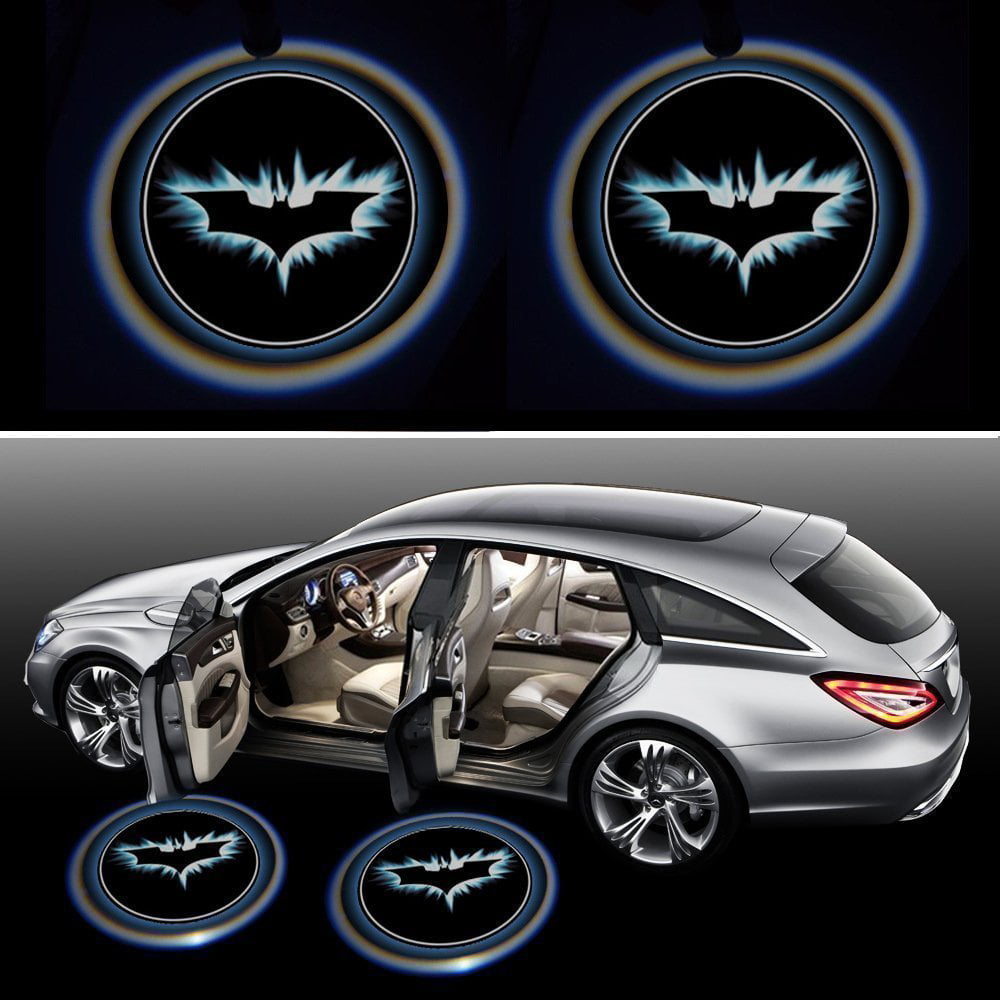 2x Wireless Magnetic car door LED logo projection projector welcome shadow light 