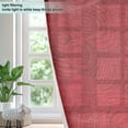 thumbnail image 4 of Sheer Curtains Grommet Drapes Window Treatments Light Filtering for Bedroom Living Room 2 Panels 42" x 63" Red Elegant Spiral, 4 of 7