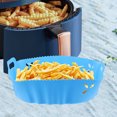 thumbnail image 3 of LEORX Air Fryer Supplies Reusable Non Stick Pad Blue Silicone Heat Resistant 1Pcs, 3 of 8