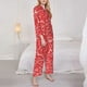 thumbnail image 3 of Balery Beef2 Conjunto de Pijama con Estampado para Mujer, Conjunto de Dos Piezas con Manga Larga, Ropa de Dormir Suave con Bolsillos, Pijamas Cómodos-Medium, 3 of 7