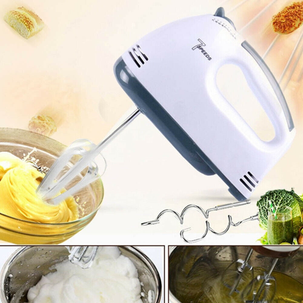 Adjustable 7 Speed Electric Eggbeater Handheld Mixer Kitchen Baking