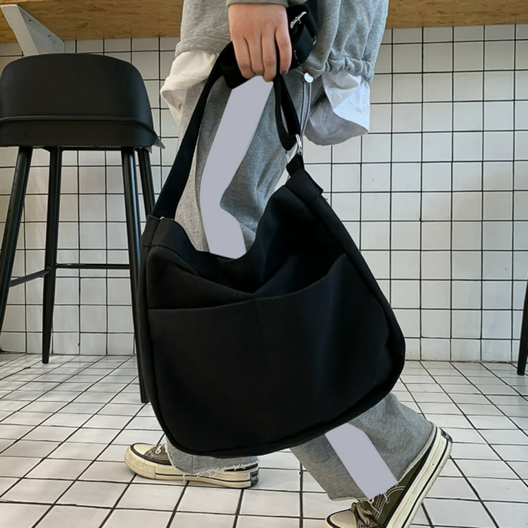 SHUWND Casual Canvas Messenger Bags Women Large Capacity Shoulder Handbag  (White)