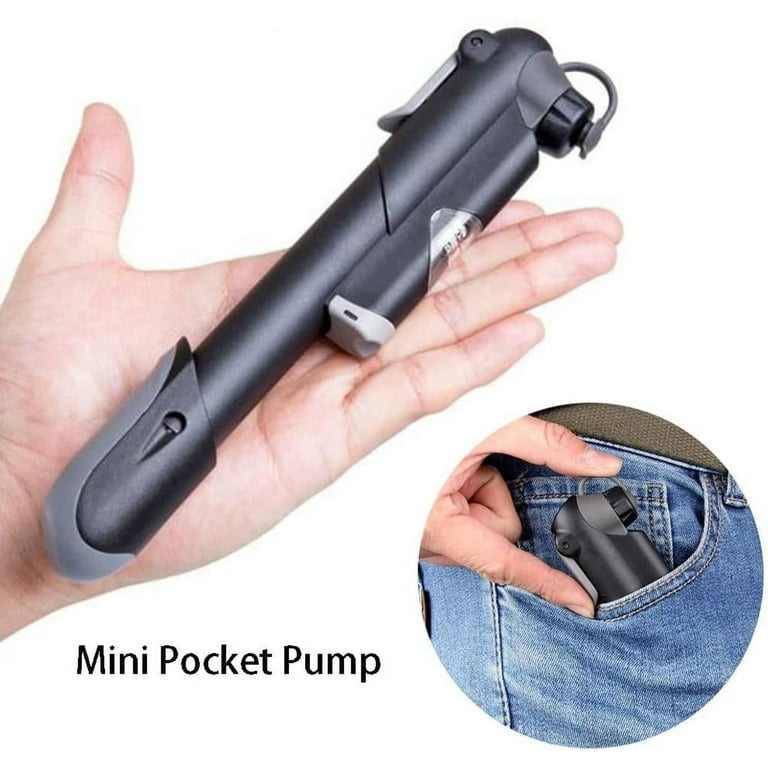 Heldig Mountain bike pump with pressure gauge 120 PSI mini bike
