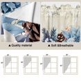 thumbnail image 5 of Blue Poinsettia Christmas Swag Valances for Windows, Kitchen Window Curtains Over Sink, Xmas Botanical Balls Snowflake Retro Window Treatment Curtains for Living Room/Bedroom 2 Panel Sets 36"x45", 5 of 8