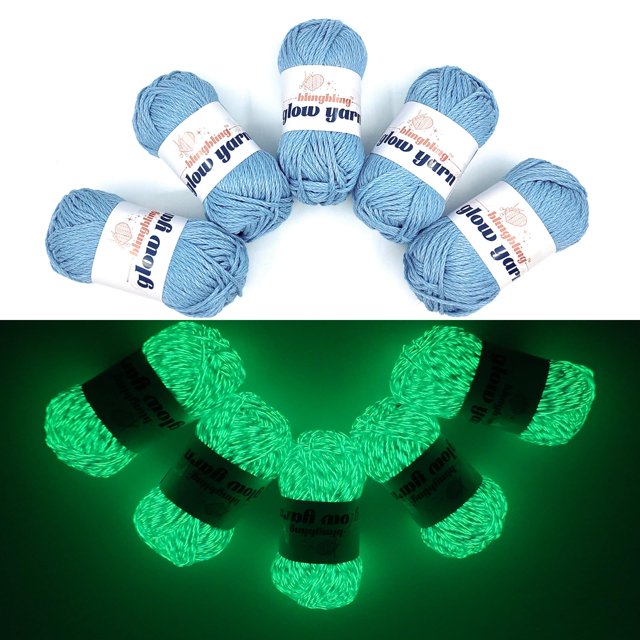 Hilo Bulingbuling que brilla en la oscuridad, paquete de 5, 260 g, 273 yardas