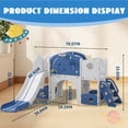 thumbnail image 5 of Shengchao Trade   12 in 1 Toddler Slide , Astronaut Themed  for Baby Slide Toddlers Aged 1-3, with Astronaut,Telescope, Basketball Hoop and Ring Toss, Toddler Playset Blue Gray Combo, 5 of 15