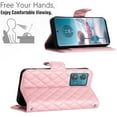 thumbnail image 4 of for Motorola Edge 40 Neo Wallet Case, Elegant Card Holder Cash Slot PU Leather Kickstand Wrist Strap Shockproof Protective Flip Women Girls Case Cover for Motorola Edge 40 Neo, Pink, 4 of 7