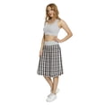 thumbnail image 3 of Women's Abstract Paintbrush Style Lines A-line Printed Skirt Casual Wear, M, Black Off White, by Ambesonne, 3 of 6