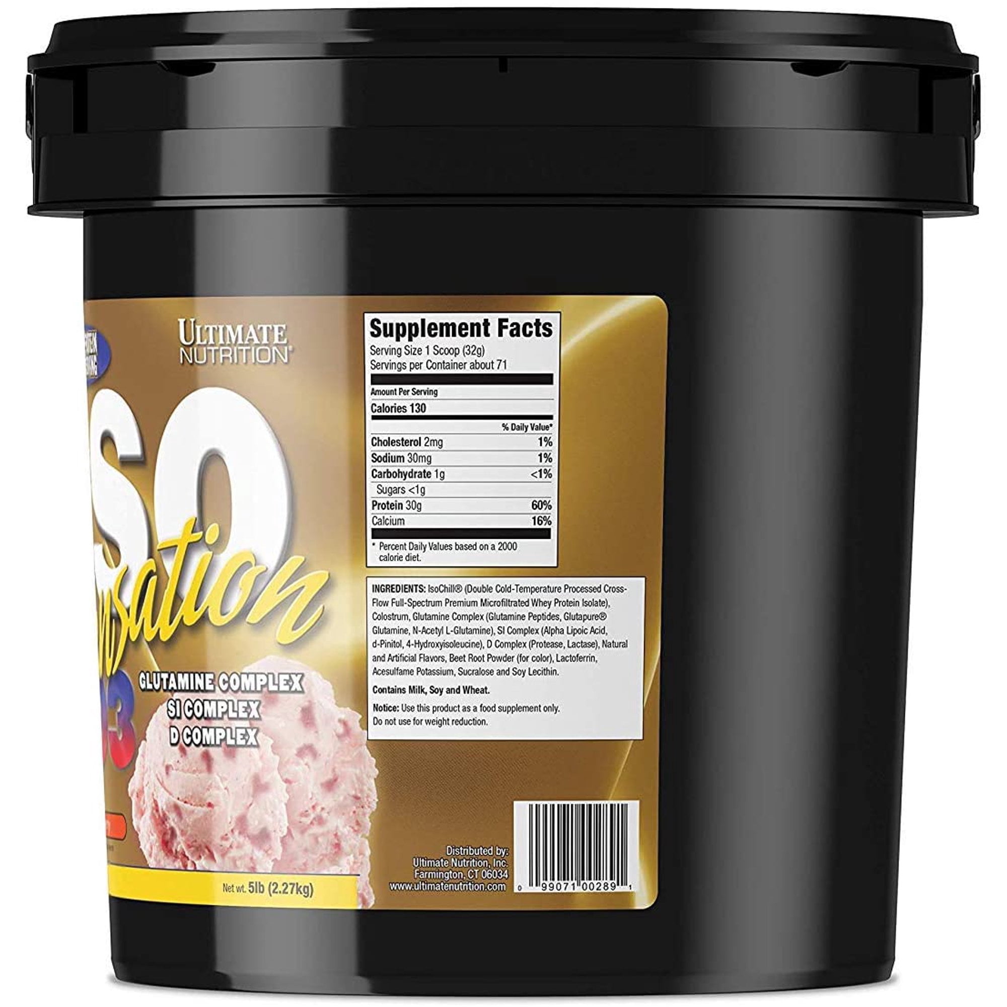 Ultimate Nutrition Iso Sensation 93 ,Whey Protein Powder Isolate-5lb