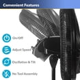 thumbnail image 5 of Lasko 1820 Pedestal ajustable de elegancia y rendimiento de 18 ″, cabezal de ventilador inclinable hacia atrás con movimiento oscilante, 2.2, 5 of 5