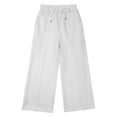 thumbnail image 5 of Wxirdiow Girls Sweatpants Girls Wide Leg Pants Kids Straight Adjustable High Waist Trousers Vintage Kids Dress School Uniform Pant White Size,2-4 Years, 5 of 5