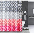 thumbnail image 2 of 17 Pieces Bathroom Complete Set Shower Curtain with Hooks and Ceramic Accessories Set ( Hajar Hot Pink ), 2 of 3