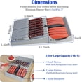 thumbnail image 2 of Drawer Knife Organizer, Kitchen Plastic Drawer Knife Block Holder Storage Sets for 16 Knives and 1 Sharpening Steel Extra Large Steak Chefs Knives Holder, 2 of 3