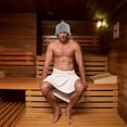 thumbnail image 4 of SHOWERORO Felt Sauna Cap For Overheating Protection Thickened Grey 2pcs, 4 of 6