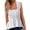 White, variant on Glisme Tank Tops For Women Frill Smocked Crop Tank Top Tie Shoulder Strap Vest Tanks Tops T Shirts Versatile White T Shirt