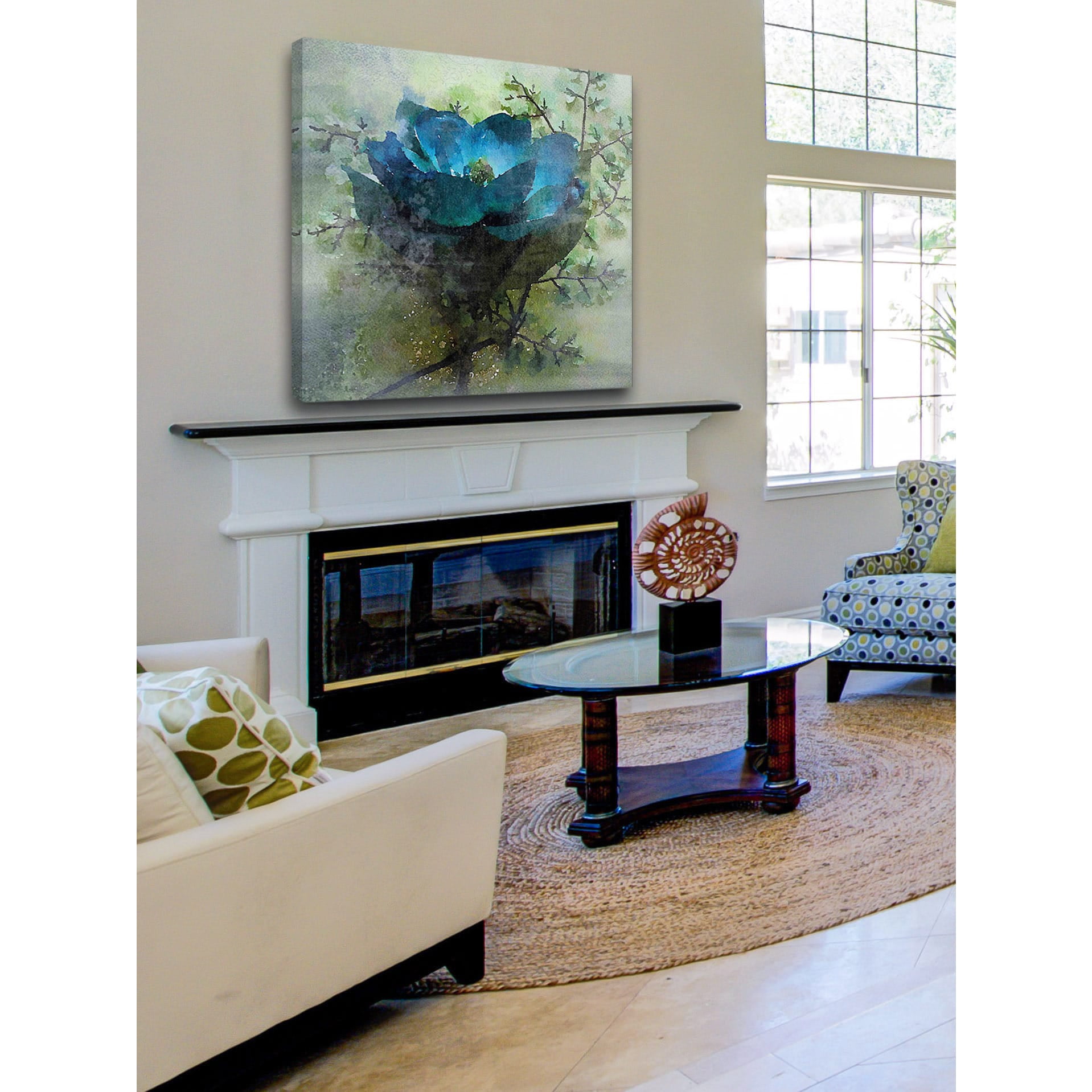 Marmont Hill 'Calm Blues' by Irena Orlov Painting Print on Wrapped Canvas