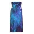 thumbnail image 3 of Beautiful space, stars, planets, cosmos Spring Summer Dresses for Women Fashion T-shirt Dress Casual Sleeveless Loose Sundress with Pockets, 3 of 5