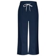 thumbnail image 5 of larppty Wide Leg Sweatpants for Teen Girl Open Bottom Baggy Pants Athletic Track Sweat Pants Athletic Joggers 2-14 Years（Navy, 10-12 Years）, 5 of 5