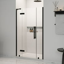 Tampa 48 x 32 x 74-3/4 Alcove Shower Kit with Base and Door in Black