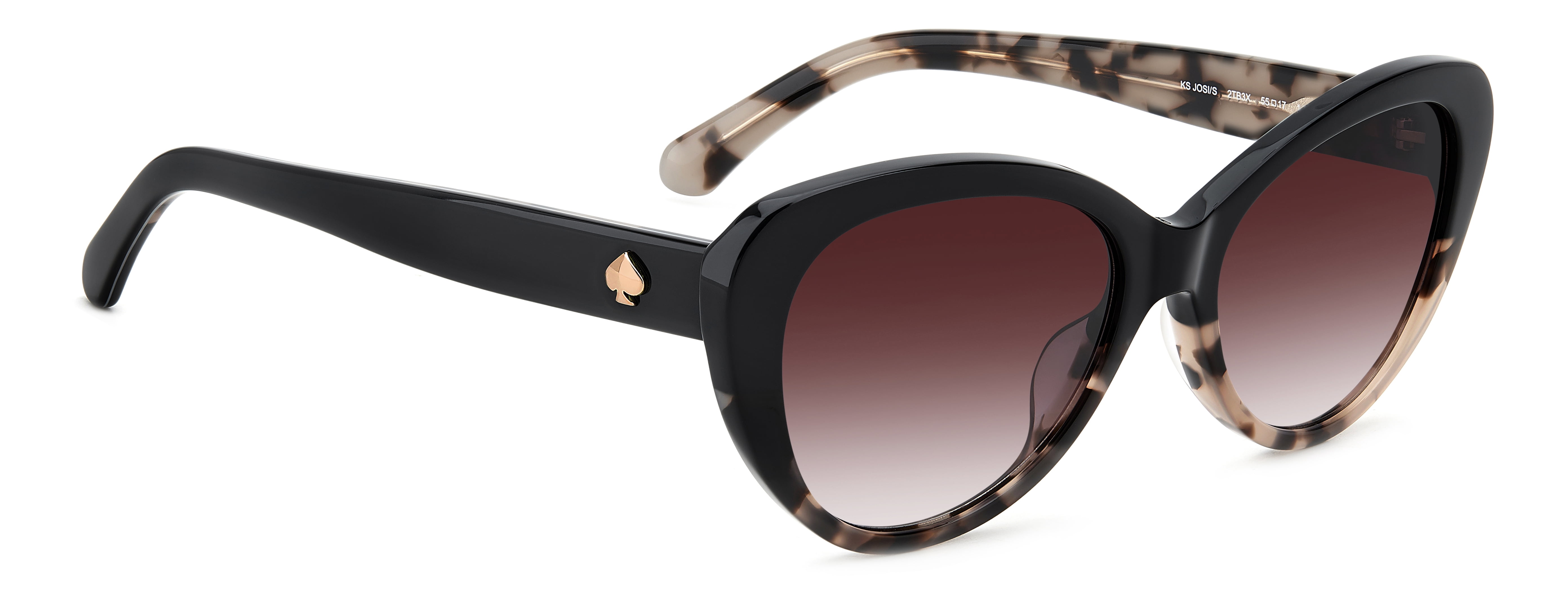 Kate Spade Women's Josi/S Sunglasses w/Case, Black Pink Havana