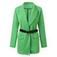thumbnail image 2 of Vedolay Blazer Jackets Women's Casual Open Front Long Sleeve Work Business Lapel Blazers Jacket,Army Green S, 2 of 5