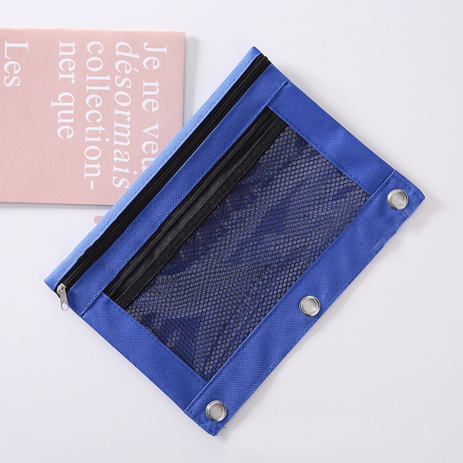 BTJX Pencil Case With Transparent Window Stationery Bag Binder Classroom Storage Bag