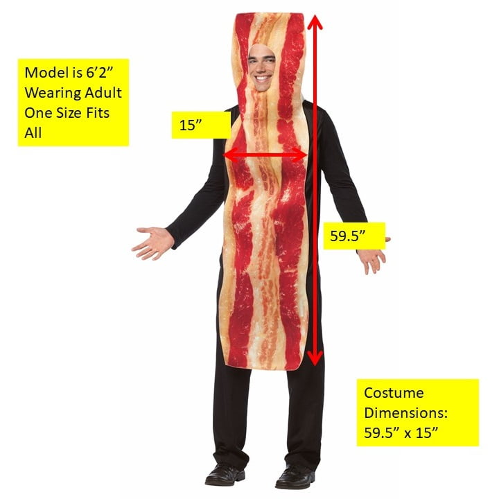 Mens Bacon Adult Costume Male Halloween Mens Bacon Adult Costume Male Halloween