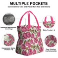 thumbnail image 3 of Pioneer Flower Floral Print Pattern Drawstring Lunch Bag Women - Drawstring Lunch Bag Insulated for Work Office - Stain-Resistant Large Lunchbags for Women with Multi-Pockets, 3 of 6