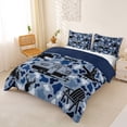 thumbnail image 2 of Catabedysis Camo Camping Bedding,Wildlife Camper Pattern Duvet Cover Full For Boys,Blue Grey,Navy Blue Reversible,3-Piece,1 Duvet Cover and 2 Pillowcases, 2 of 6