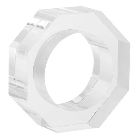 

Acrylic Octagon Napkin Rings Transparent Decorative Napkin Buckle for Wedding Banquet Party Dinner Table Decoration