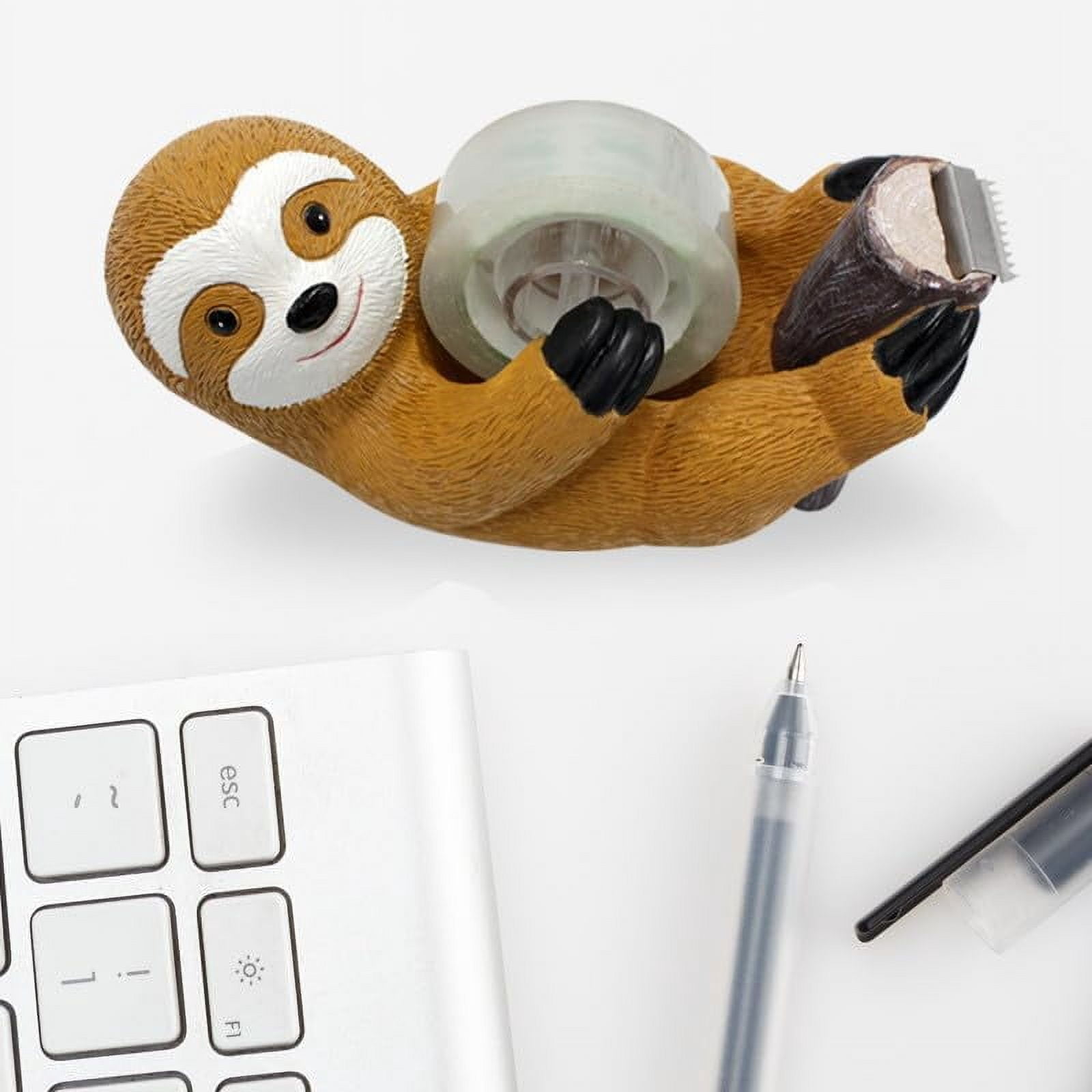 ABPETE Generic Cute Sloth Tape Dispenser, Manual, 2057979a-4230-495d-9309-cb3f0f772e5a, Resin, Tape Dispenser, Sloth