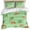 Green, variant on Desert Camels Bedding 3 Piece Duvet Cover Set Full Size, Tropical Date Palm Trees Animal Soft Microfiber Comforter Cover with Zipper Closure & Pillowcases, Wrinkle & FadeResistant Quilt Cover