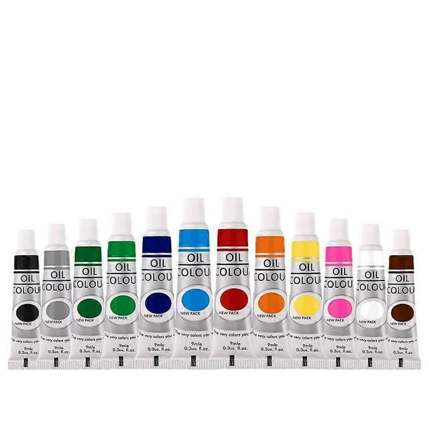 Oil painting pigment set for student painting, 12 colors 9ml painting pigment, art painting DIY pigment