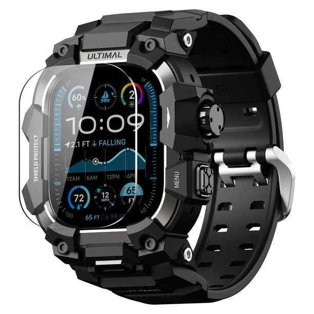 Funda resistente para Apple Watch Band ULTIMAL de 49 mm con correa táctica