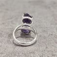 thumbnail image 5 of Natural Amethyst Ring, Rough Amethyst Gemstone Ring, Feb Birthstone, Double Stone, 925 Sterling Silver, Womens Ring, Christmas, Thanksgiving, Handmade, Statement Jewelry, Rough Gemstone Jewelry, 5 of 6