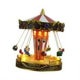thumbnail image 2 of Decoración LED de carrusel navideño, caja de música decorativa, figura coleccionable Musical animada para aniversario, 2 of 9