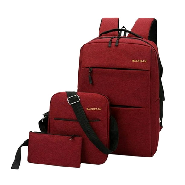 Mochila De Negocios De Gran Capacidad Para Hombres Con Puerto De Carga USB Externo Rojo Sunnimix Paquete de negocios para hombre