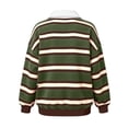 thumbnail image 7 of Enjoytime Sweatshirt for Women Striped Collared Long Sleeve Pullover Top Fall Fashion Loose Casual Lightweight Sweatshirts, 7 of 7