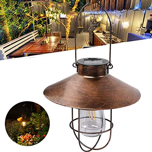 Solar Lantern Outdoor Hanging, Waterproof Solar Garden Lantern Lights