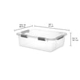 thumbnail image 2 of Sterilite Boîte de Rangement avec Couvercle à Charnière 38L, Gris - 6 Pk, 2 of 10